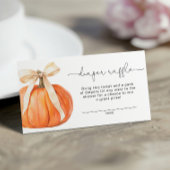 Pumpkin Bow Diaper Raffle Card Begleitkarte