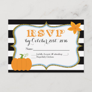 Pumpkin Boy Baby Shower Einladung RSVP Karte