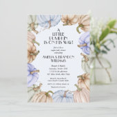 Pumpkin Boy Baby Shower Einladungen (Stehend Vorderseite)