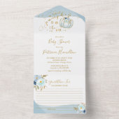 Pumpkin Boy Babydusche Einladung & Ratgeber Karte (Innen Boden)