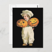 Pumpkin Boy Postkarte (Vorne/Hinten)