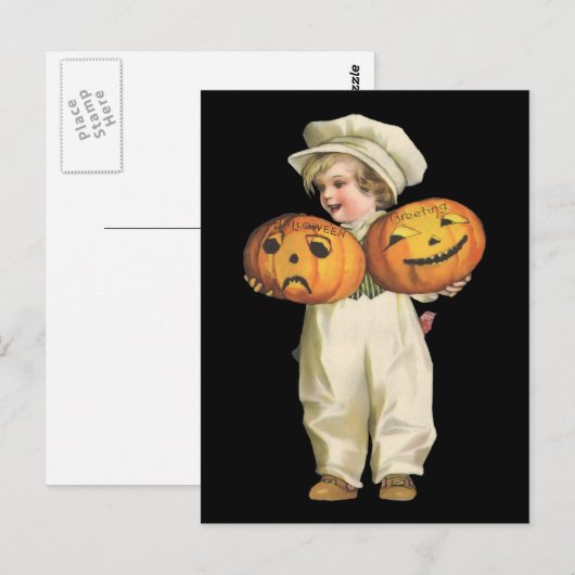 Pumpkin Boy Postkarte (Vorne/Hinten)