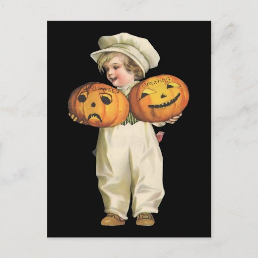 Pumpkin Boy Postkarte (Vorderseite)