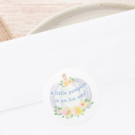 Pumpkin Boys Babydusche Runder Aufkleber