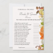 Pumpkin Braut & Bräutigam Brautparty Ankündigung (Vorderseite)