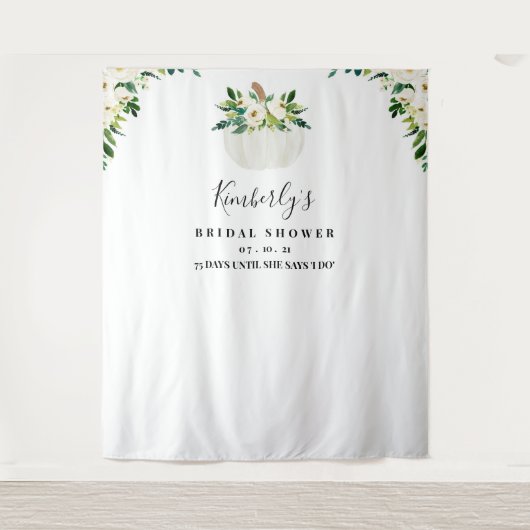 Pumpkin Brautparty Backdrop, Foto Booth Prop Wandteppich (Vorderseite)