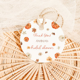 Pumpkin Brautparty Boho Floral Geschenkanhänger