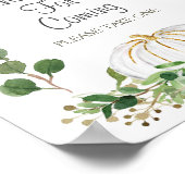 Pumpkin Brautparty Danke, dass Sie kommen Poster (Ecke)