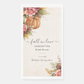 Pumpkin-Brautparty Fall der Liebe Herbstleaves Serviette (Vorderseite)