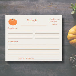 Pumpkin Brautparty Rezept Card