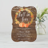 Pumpkin Bridal Dusche Einladungskarte Einladung (Stehend Vorderseite)