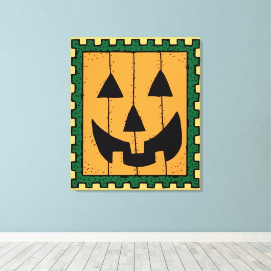 Pumpkin-Briefmarke Leinwanddruck (Insitu (Holzboden))