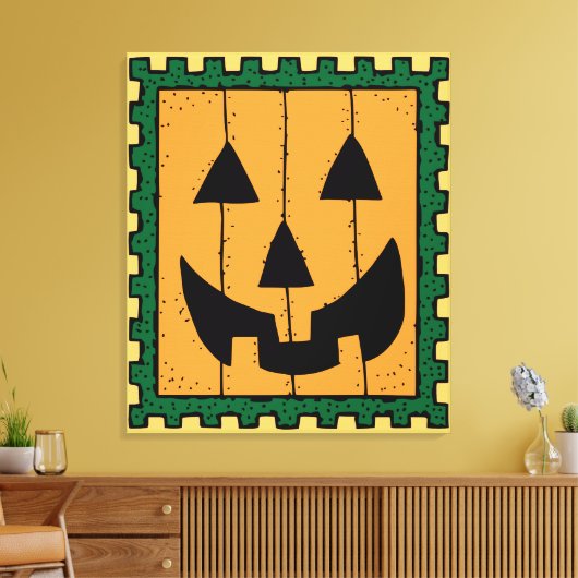 Pumpkin-Briefmarke Leinwanddruck (Insitu (Wohnzimmer))