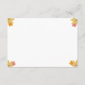 Pumpkin bringen Buch Herbst Herbst Baby Dusche Ros Begleitkarte (Rückseite)