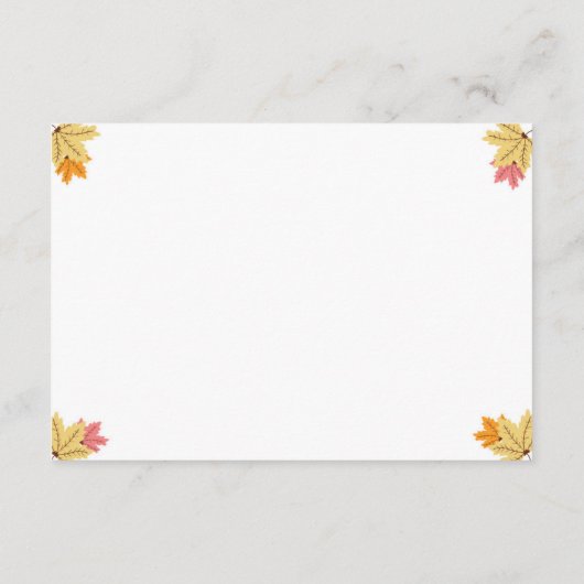 Pumpkin bringen Buch Herbst Herbst Baby Dusche Ros Begleitkarte (Rückseite)