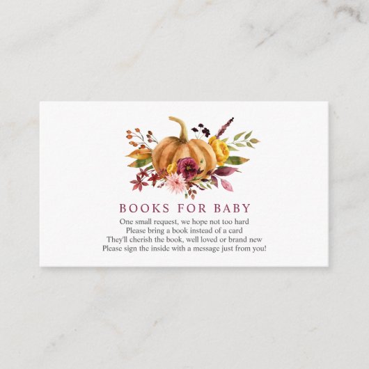 Pumpkin-Bücher für die Beipackkarte Begleitkarte (Vorderseite)