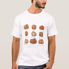 Pumpkin Buffalo Kariert Bible Verse Christlich T-Shirt