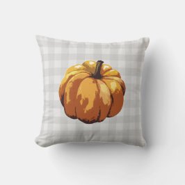 Pumpkin Buffalo Karo Pattern Bauernhaus Kissen