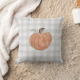 Pumpkin Buffalo Karo Pattern Bauernhaus Kissen