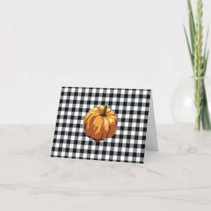 Pumpkin Buffalo Karo Pattern Bauernhof Dankeskarte
