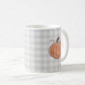 Pumpkin Buffalo Karo Pattern Bauernhof Kaffeetasse (VorderseiteRechts)