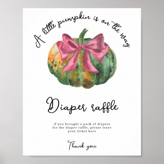 Pumpkin-Bug Babydusche Windeln Windeln Poster (Vorne)