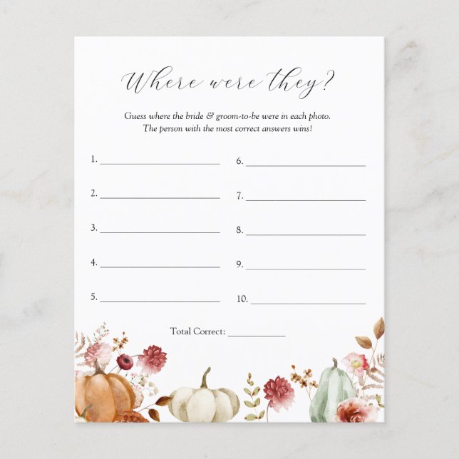 Pumpkin Burgundy Floral wo sie spielen (Vorderseite)