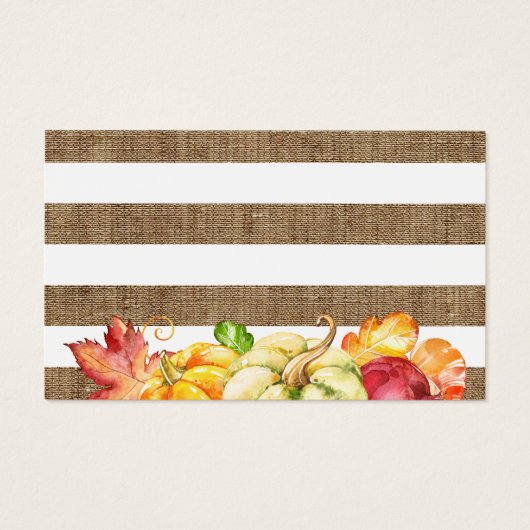 Pumpkin Burlap Fall Babydusche Windelwanne (Rückseite)