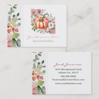 Pumpkin Business Cards Visitenkarte