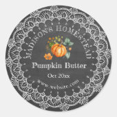 Pumpkin Butter | Land Rustikal Runder Aufkleber (Vorderseite)