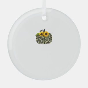 Pumpkin Camouflage and Sunflower Fall Outfit Viele Ornament Aus Glas