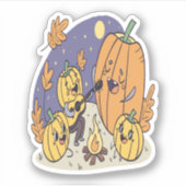 Pumpkin Campfire Serenade Aufkleber (Vorderseite)