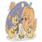 Pumpkin Campfire Serenade Aufkleber (Vorderseite)