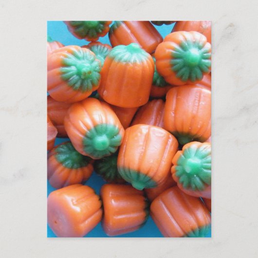 Pumpkin Candy Corn Foto Postkarte (Vorderseite)