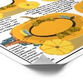 Pumpkin Carriage Erntedank Wedding Platzkarte Poster (Ecke)