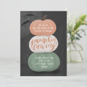 Pumpkin Carving Halloween Einladung (Stehend Vorderseite)