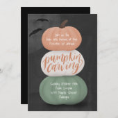 Pumpkin Carving Halloween Einladung (Vorne/Hinten)
