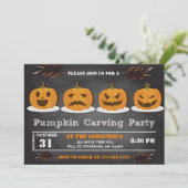 Pumpkin Carving Halloween Niedliches Spooktacular Einladung (Stehend Vorderseite)