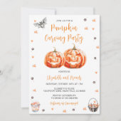 Pumpkin Carving Halloween-Party Einladung (Vorderseite)