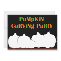Pumpkin Carving Halloween-Party Einladung