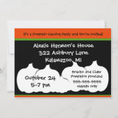 Pumpkin Carving Halloween-Party Einladung (Rückseite)