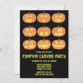 Pumpkin Carving Halloween-Party Einladung (Vorderseite)