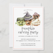 Pumpkin Carving | Halloween-Party-Einladung Einladung (Vorderseite)