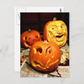 Pumpkin Carving I Postkarte (Vorne/Hinten)