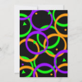 Pumpkin Carving Neon Glow Party Halloween Invitati Einladung (Rückseite)