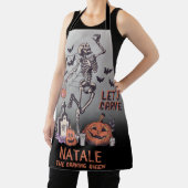 Pumpkin Carving Party Custom Halloween Skelett Schürze (InSitu)