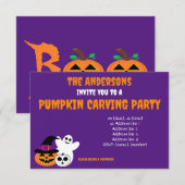 Pumpkin Carving Party Einladung (Vorne/Hinten)