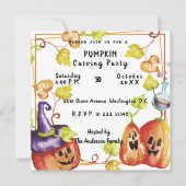 Pumpkin Carving Party Einladung (Vorderseite)
