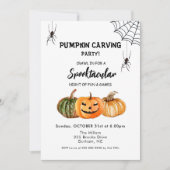Pumpkin Carving Party Halloween Einladung (Vorderseite)