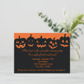 Pumpkin Carving Party Halloween Einladungen (Stehend Vorderseite)